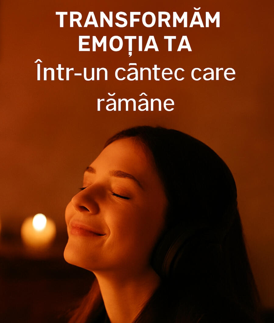 🎶 Transformăm emoția ta în muzică personalizată 💘 Pentru cine iubești. Pentru ce doare. 📩 Livrare MP3 în 24H prin WhatsApp și Gmail 🎁 Doar 75 lei – simplu, sincer, memorabil 👉 Comandă acum și primește un dar sonor